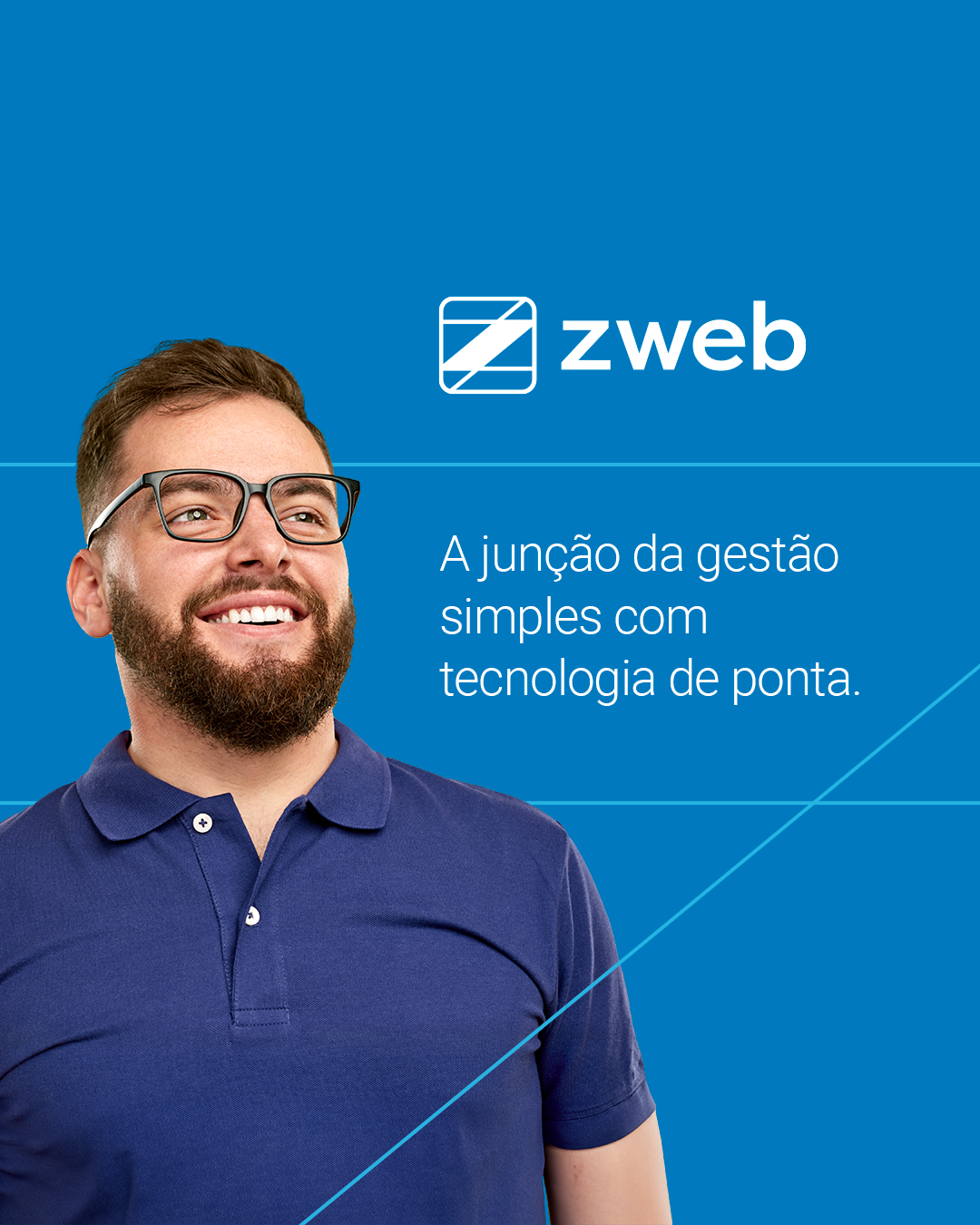 Material de apresentação do ZWeb, gestão simples com tecnologia